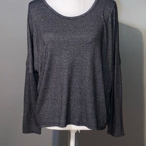 Acemi Dark Gray Long Sleeve Blouse